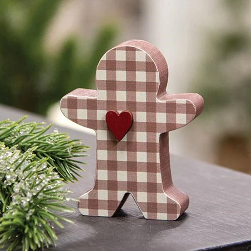 ๐ Small Buffalo Check Chunky Gingerbread Man Sitter