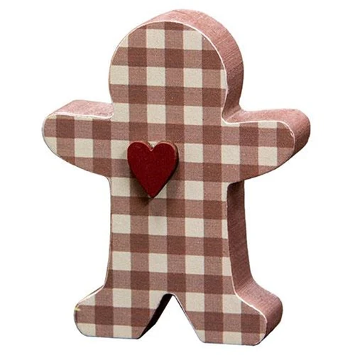 ๐ Small Buffalo Check Chunky Gingerbread Man Sitter - Image 2