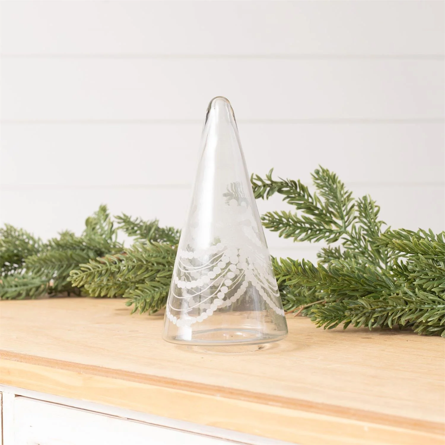 💙 Small Clear Etched Glass Tree 5" H - Image 2