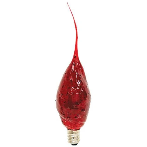 💙 Small Ruby Red Silicone Dipped Flicker Bulb