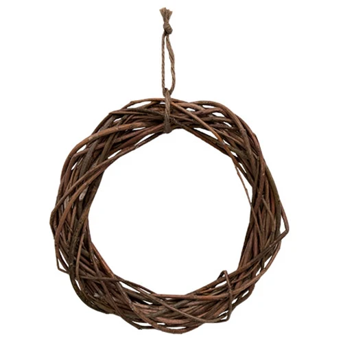 Small Twisted Willow 6" Wreath with Jute Hanger