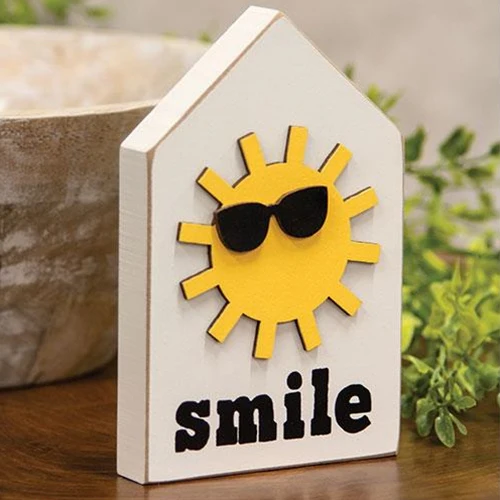 Smile Sunshine with Sunglasses Block Sitter - Image 2