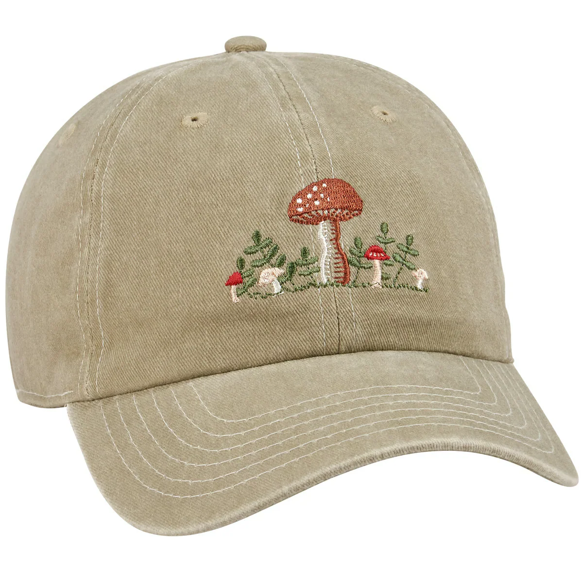 ๐ Snail and Mushroom Embroidered Baseball Cap