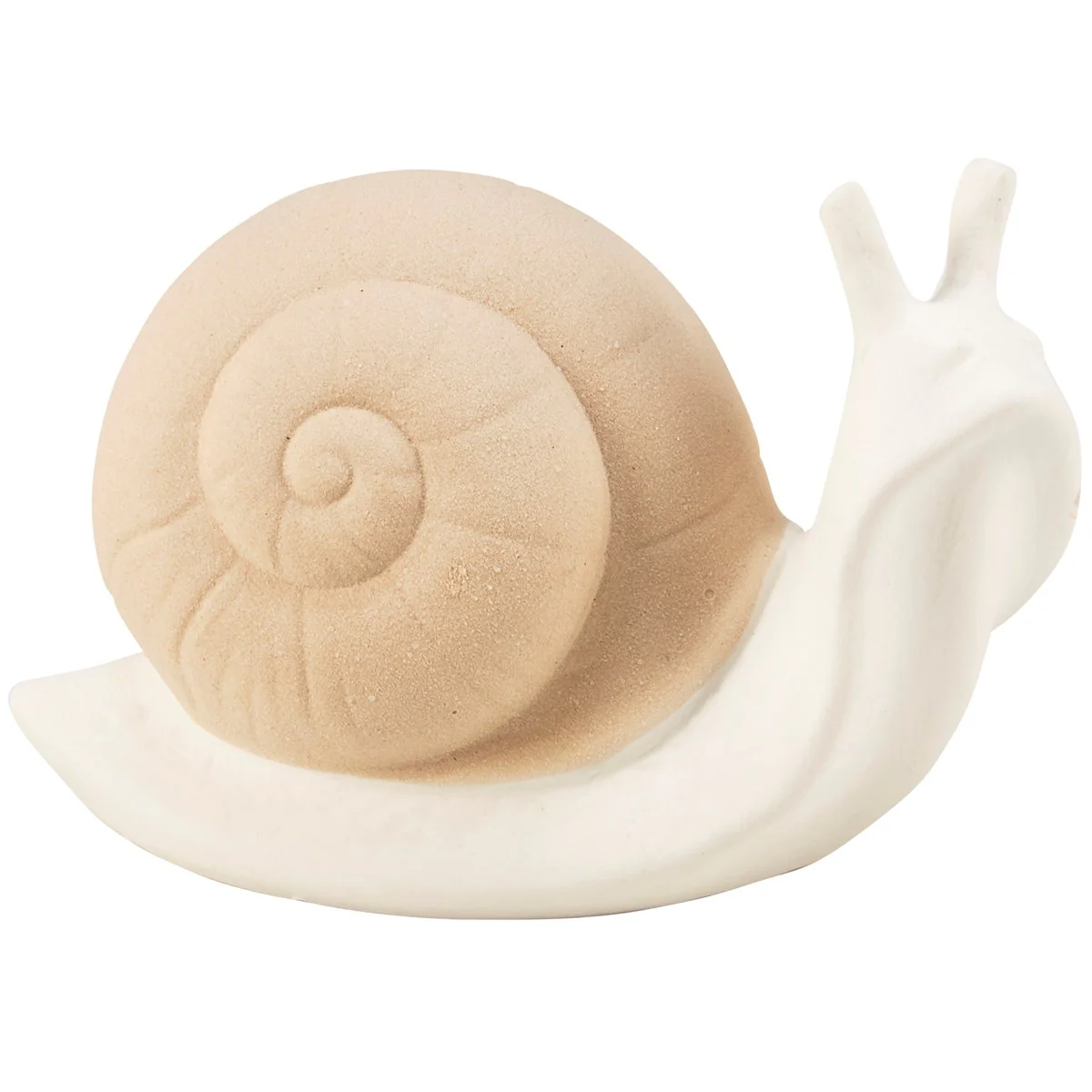 Snail Natural Colors Stoneware Figurine 3.25" H