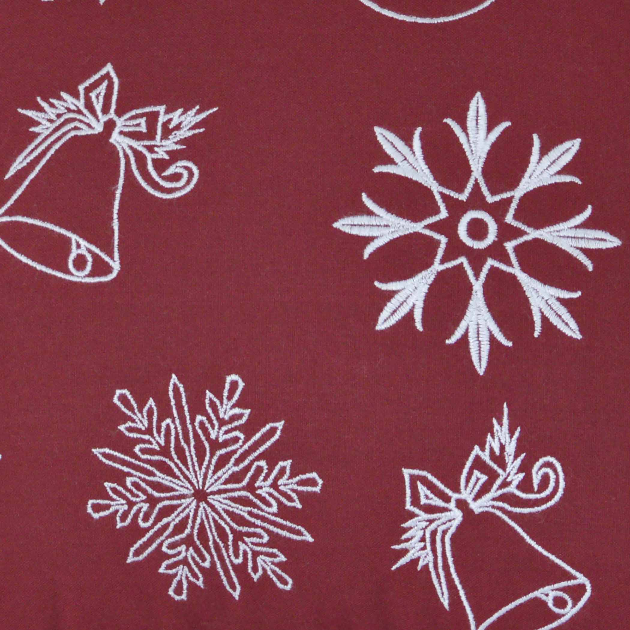 Snow Ornaments 14" x 18" Red Christmas Pillow - Image 5