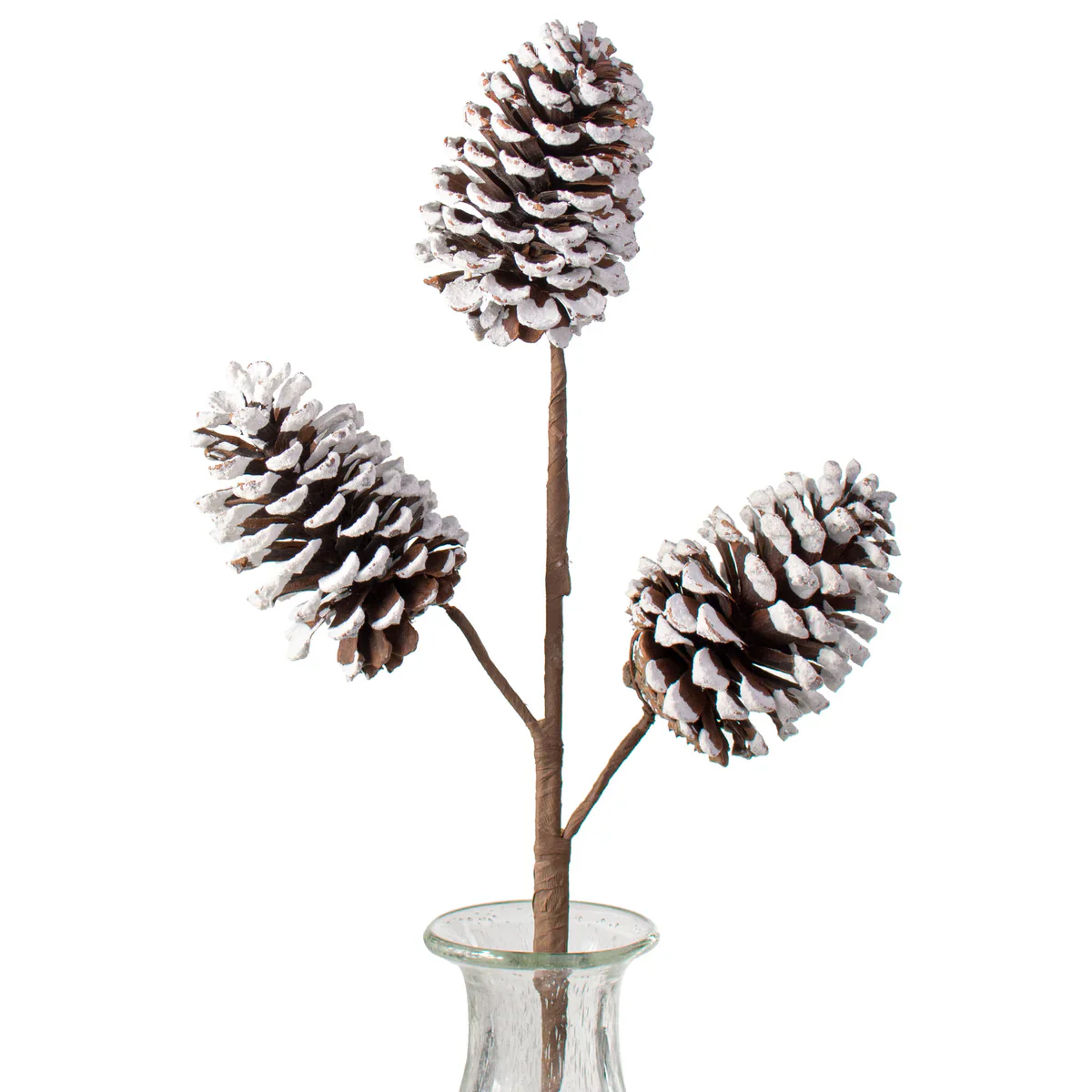 Snow Pinecone 24" Spray