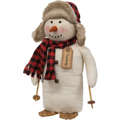 Snowbuddy Snowman Buffalo Check Snow Trekking Plush Figure