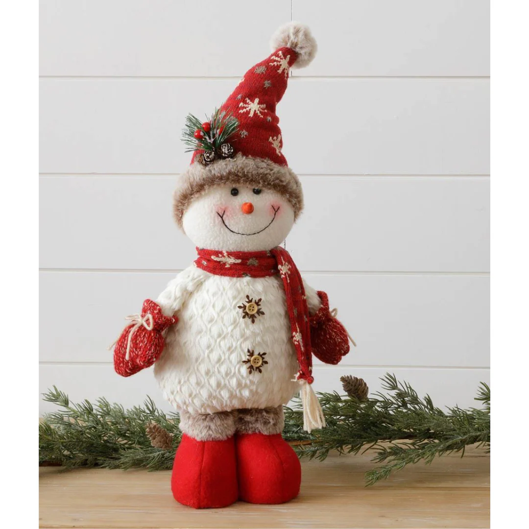 Snowflake Delight Cozy Friends Snowman 20" Fabric Figure