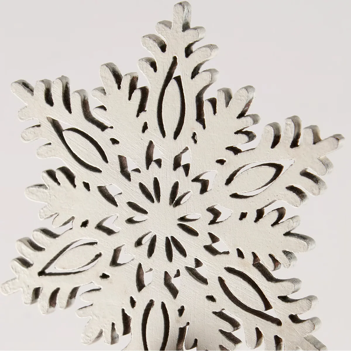 Snowflake Wooden 8" Ornaments Set of 8 - Image 2