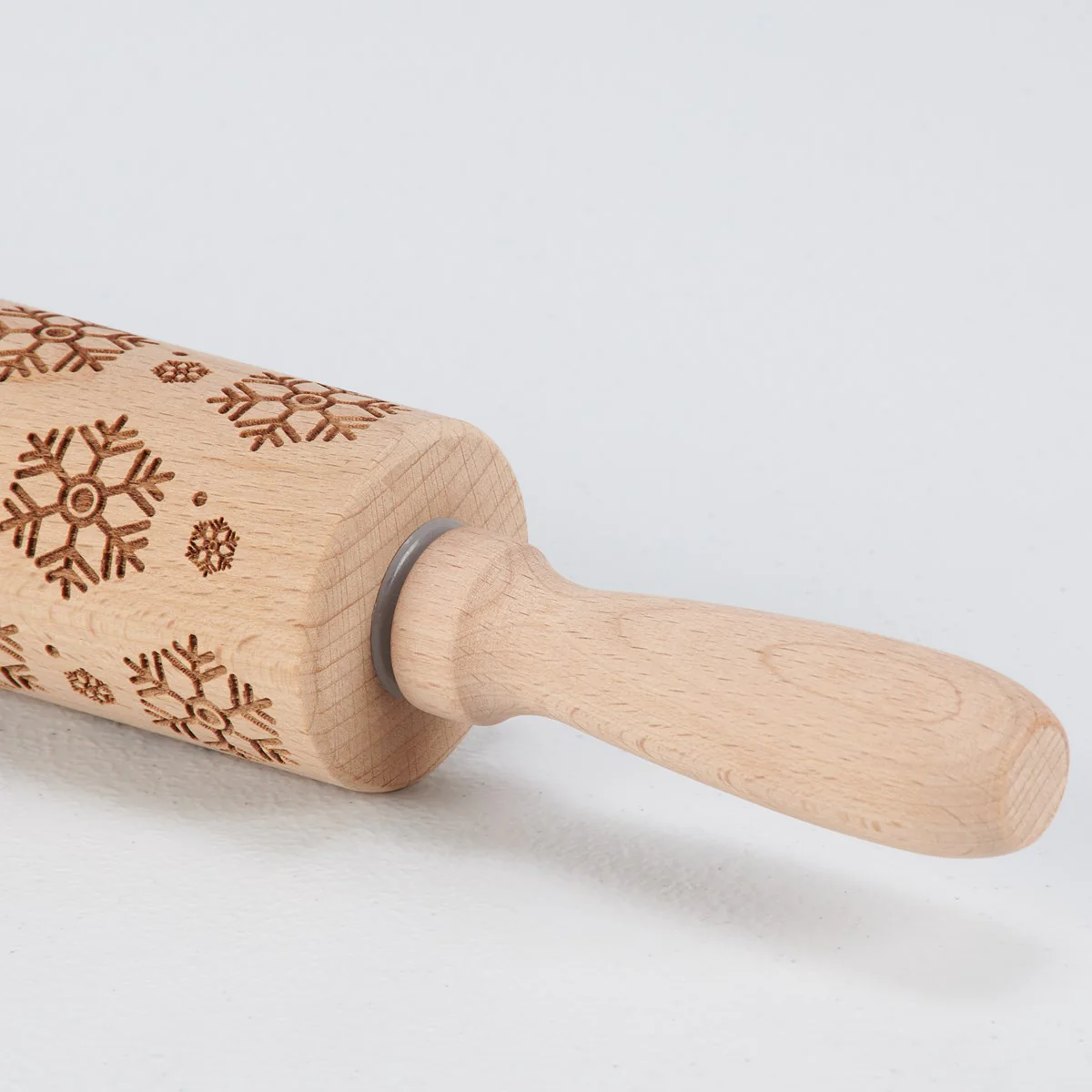 Snowflakes Large Wooden Rolling Pin - Image 4