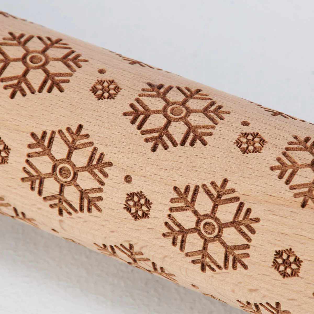 Snowflakes Large Wooden Rolling Pin - Image 5