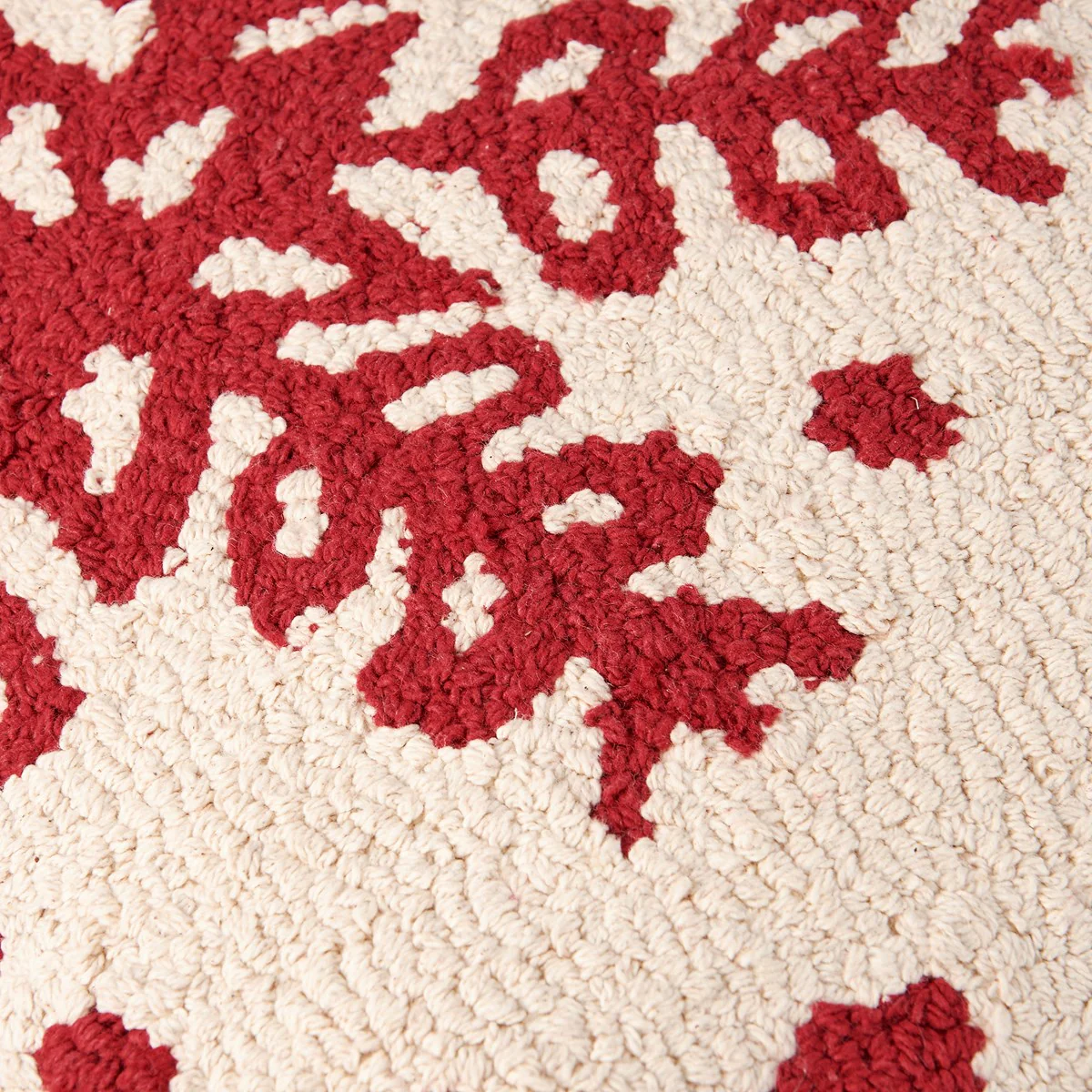 Snowflakes Red and White 18" Accent Pillow - Image 5