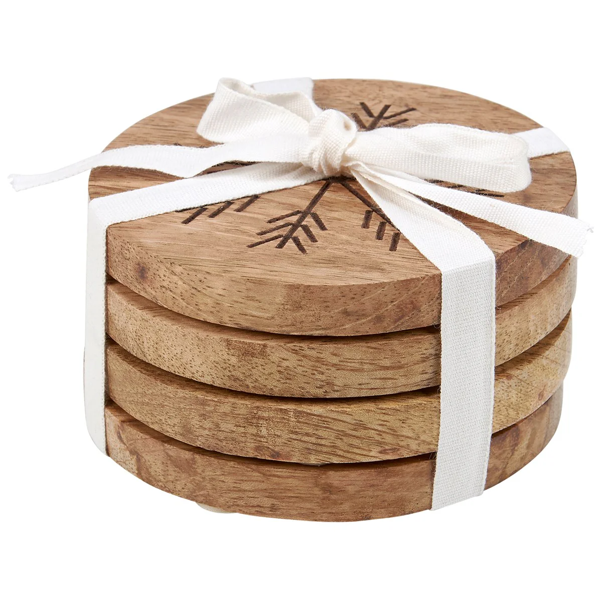 Snowflakes Wooden Coaster Set - Image 5