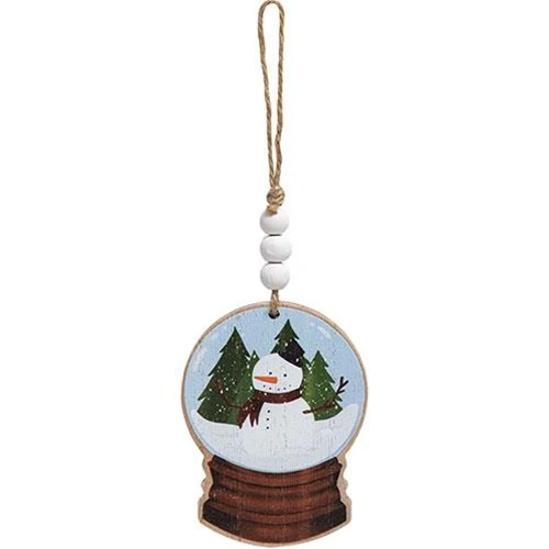 Snowman Forest Snowglobe Shaped Ornament - Image 3