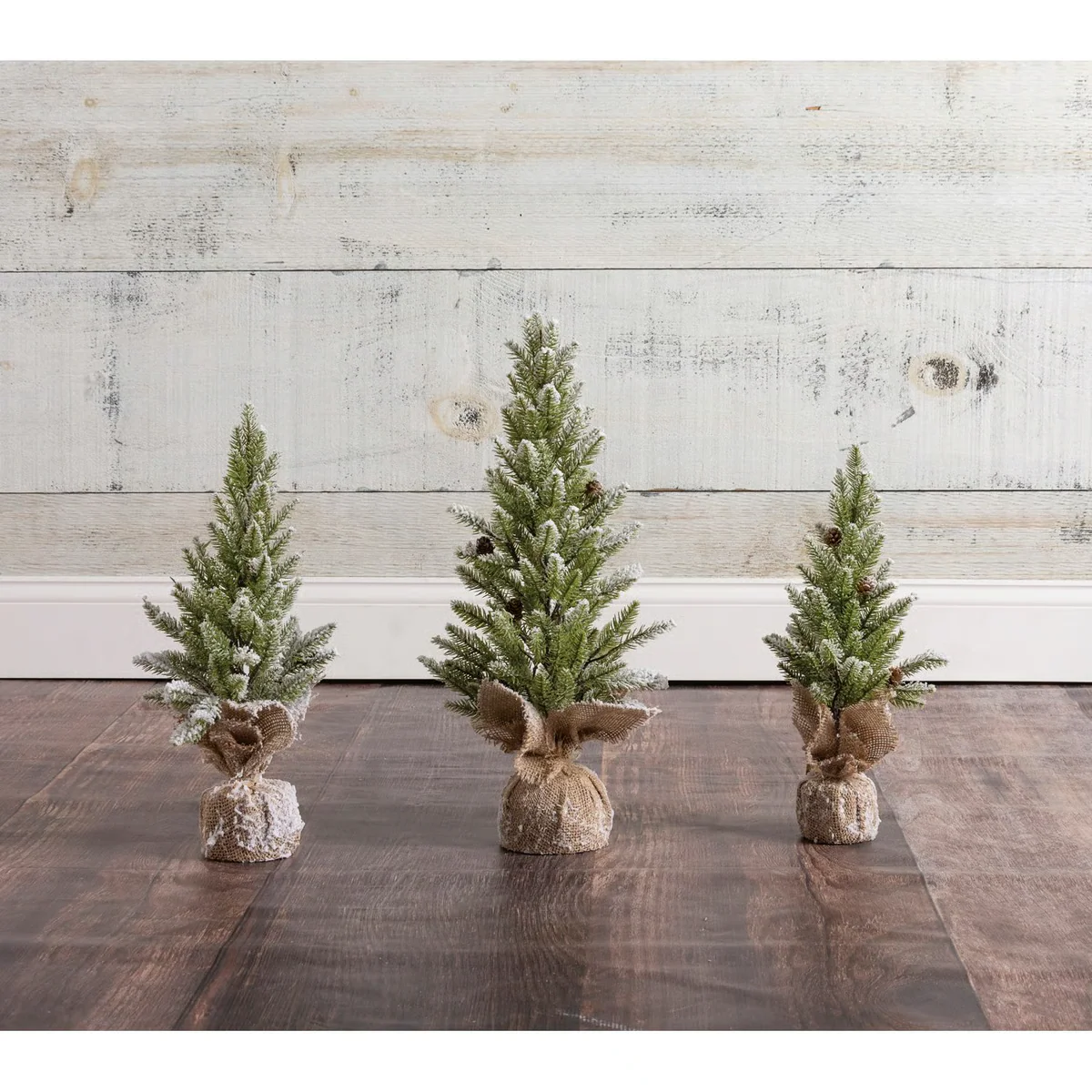 Snowy Evergreen Tree in Burlap Base 18" H - Image 2