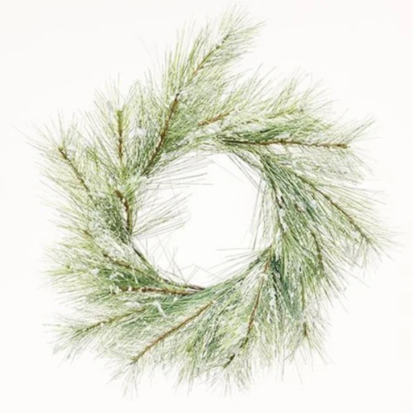 Snowy Silver Fir 18 in Faux Wreath - Image 2