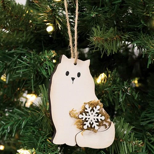 💙 Snowy Snowflake Cat Ornament - Image 2