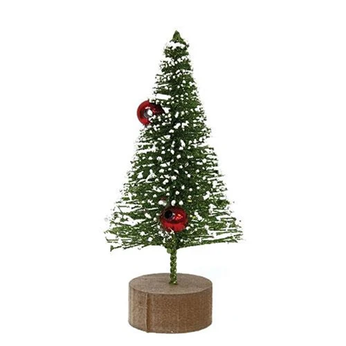 ๐ Snowy Vintage-Style 5" Bottlebrush Tree