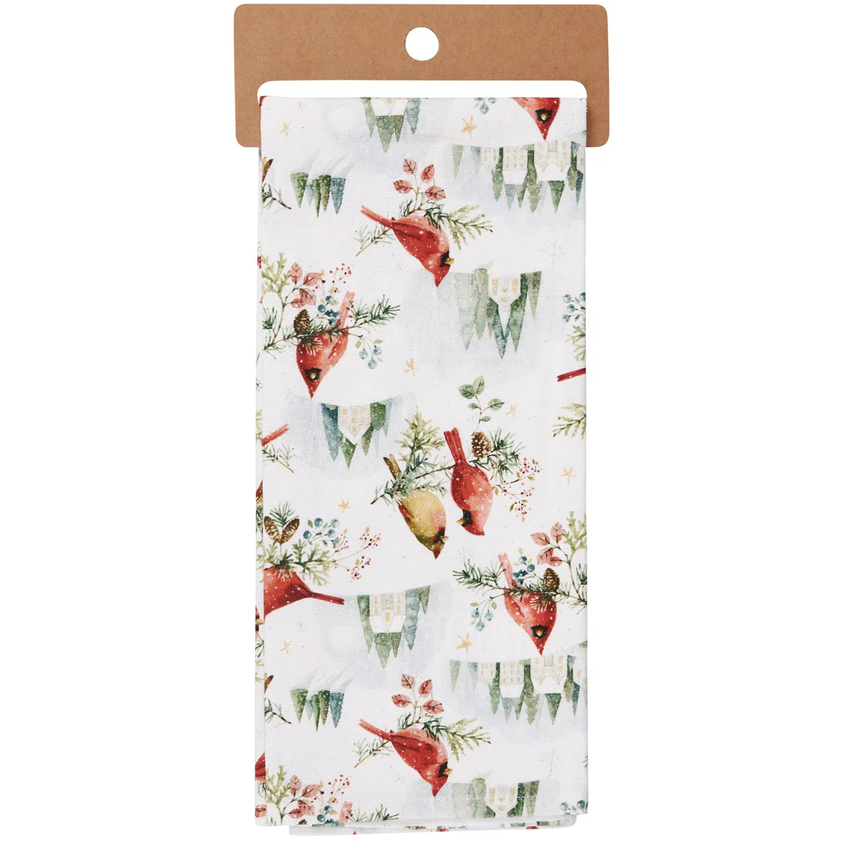 Snowy Winter Cardinals Kitchen Towel - Image 4