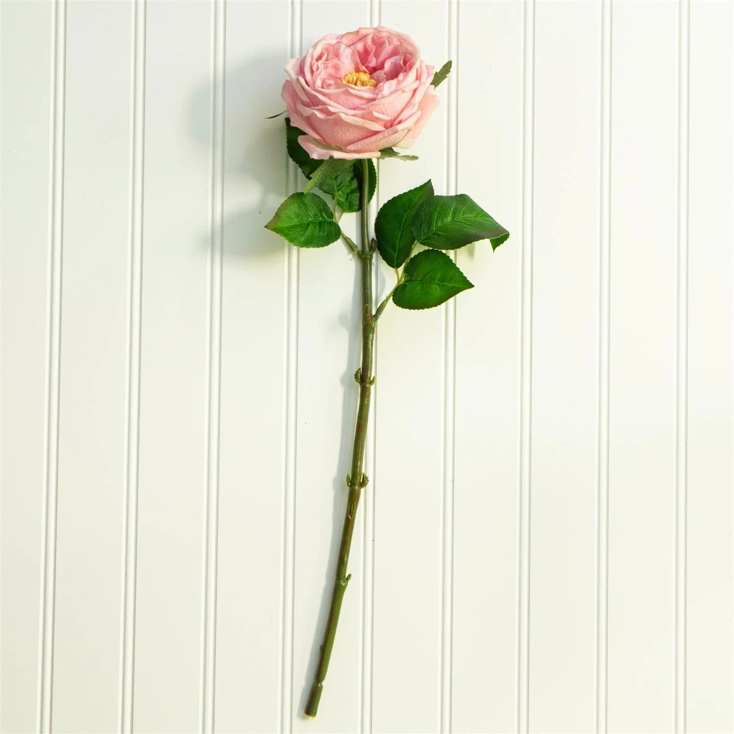 Soft Pink Rose Faux Floral Stem 18" H