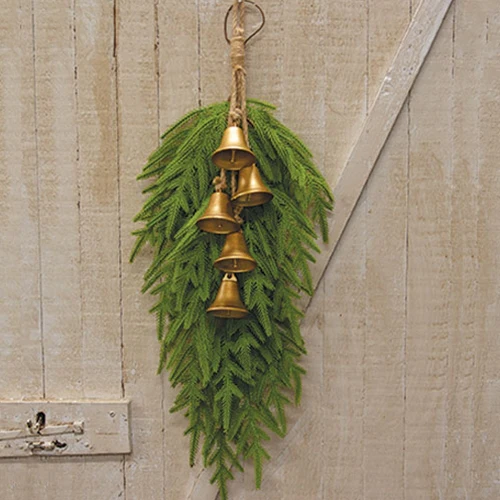 Soft Touch Norfolk Pine 30" Faux Evergreen Teardrop - Image 2