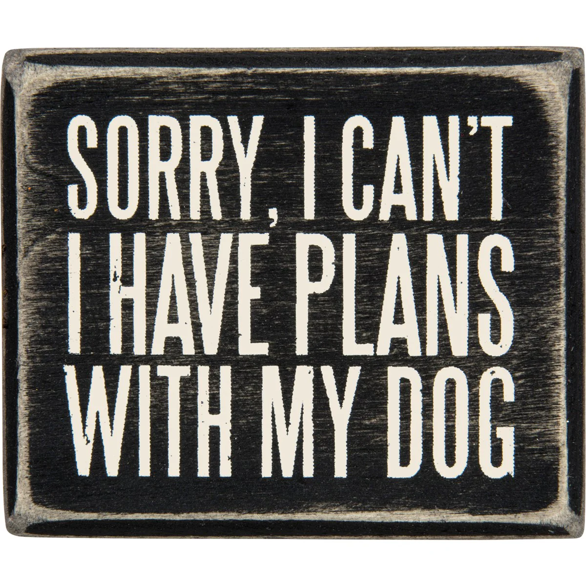 💙 Sorry I Can't I Have Plans With My Dog Mini Wood Box Sign