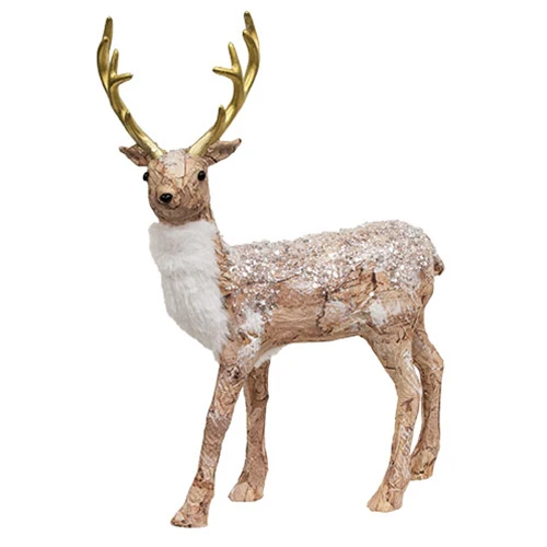 Sparkle Birch Standing Deer 13" H
