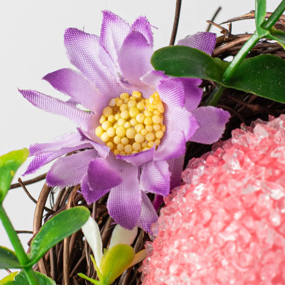 Sparkle Easter Eggs in Faux Floral Nest - Image 3