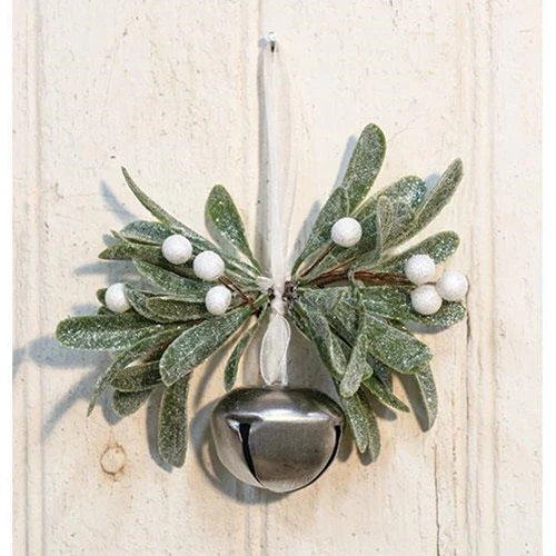 Sparkle Mistletoe Bell Ornament - Image 2