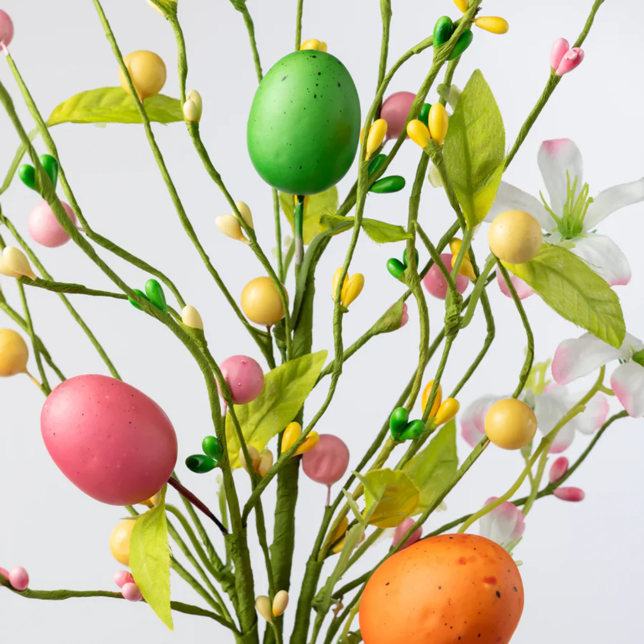 💙 Speckled Easter Eggs Pips and Leaves 15" Faux Pick - Image 2