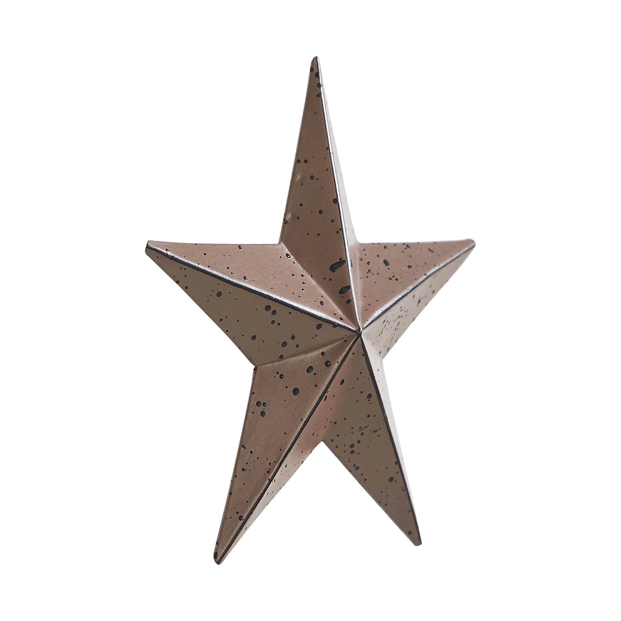 Speckled Rust Brown Distressed 4" Metal Star - Image 2