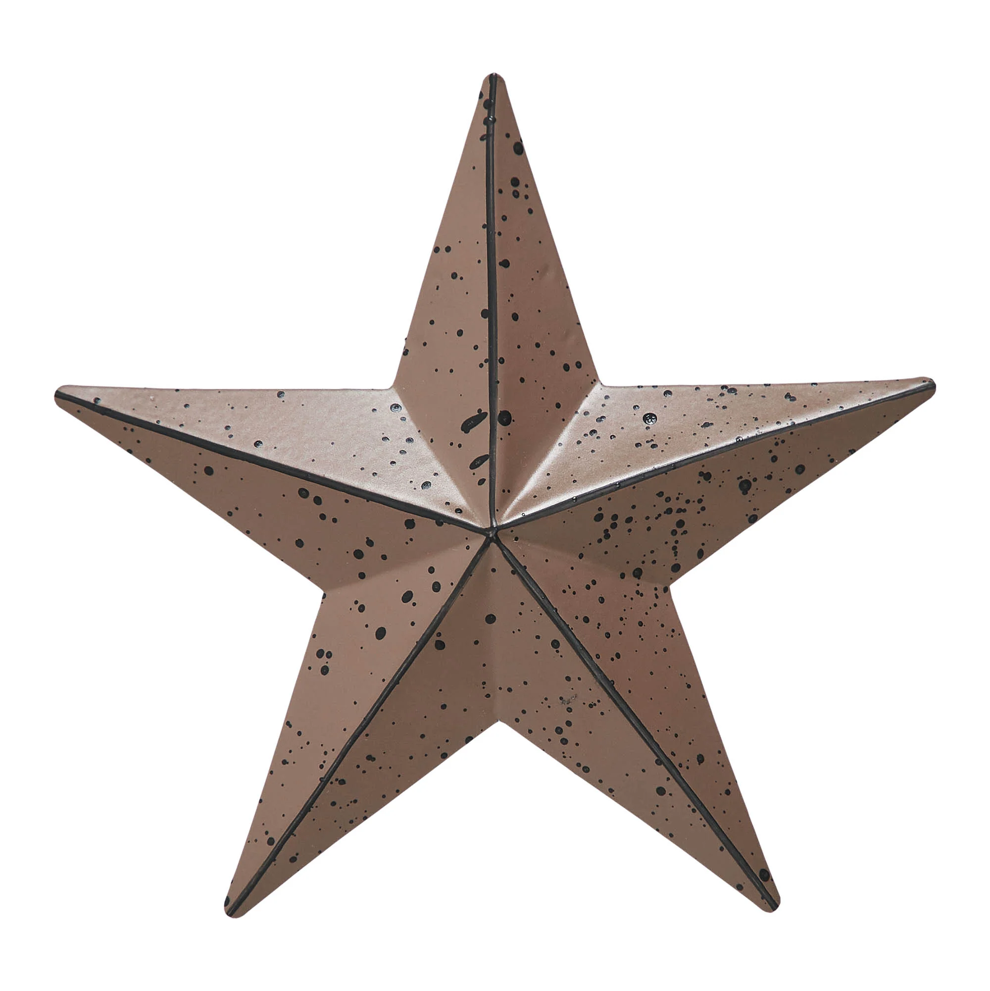Speckled Rust Brown Distressed 4" Metal Star - Image 3