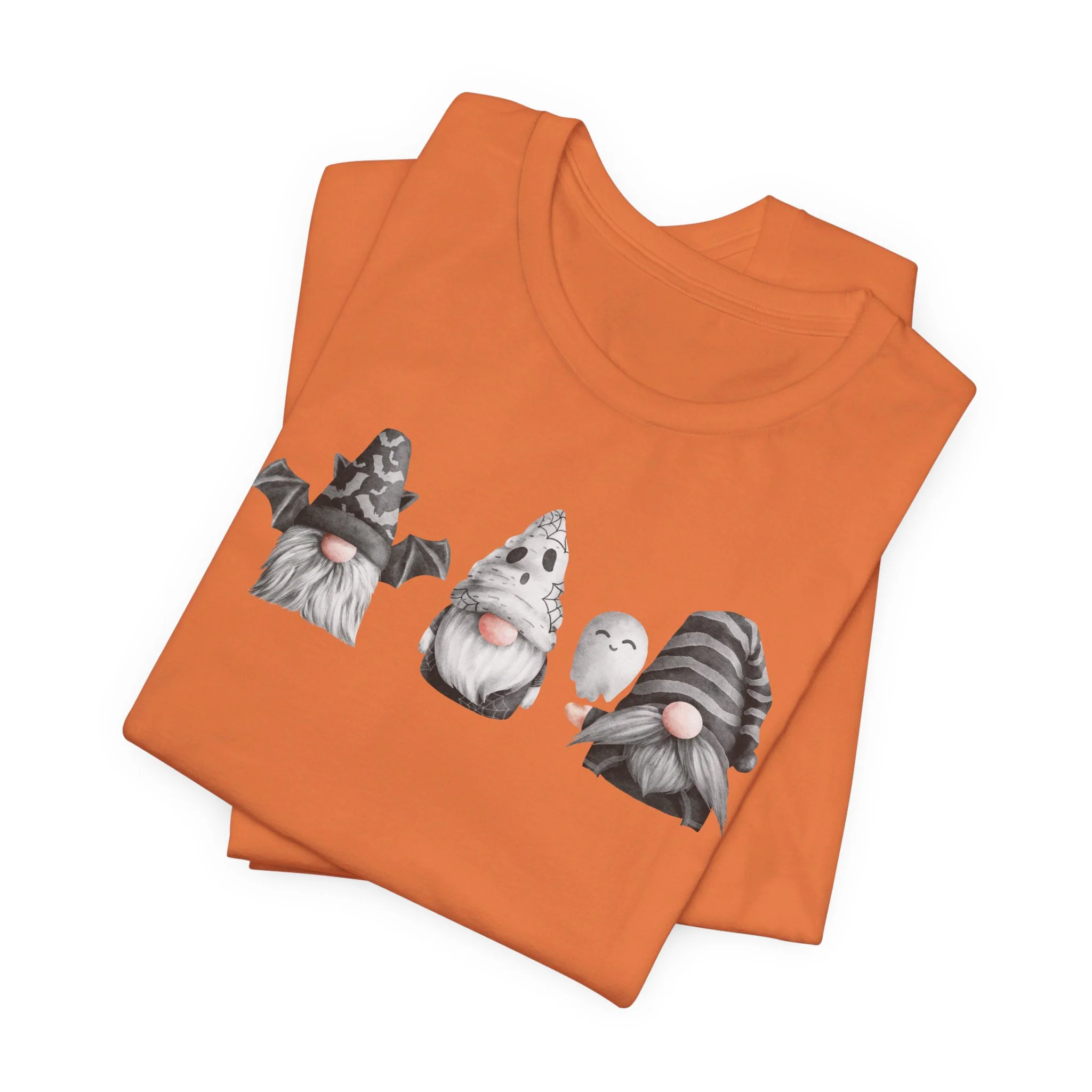 Spooky Gnome Trio Halloween Cozy T-Shirt - Image 10