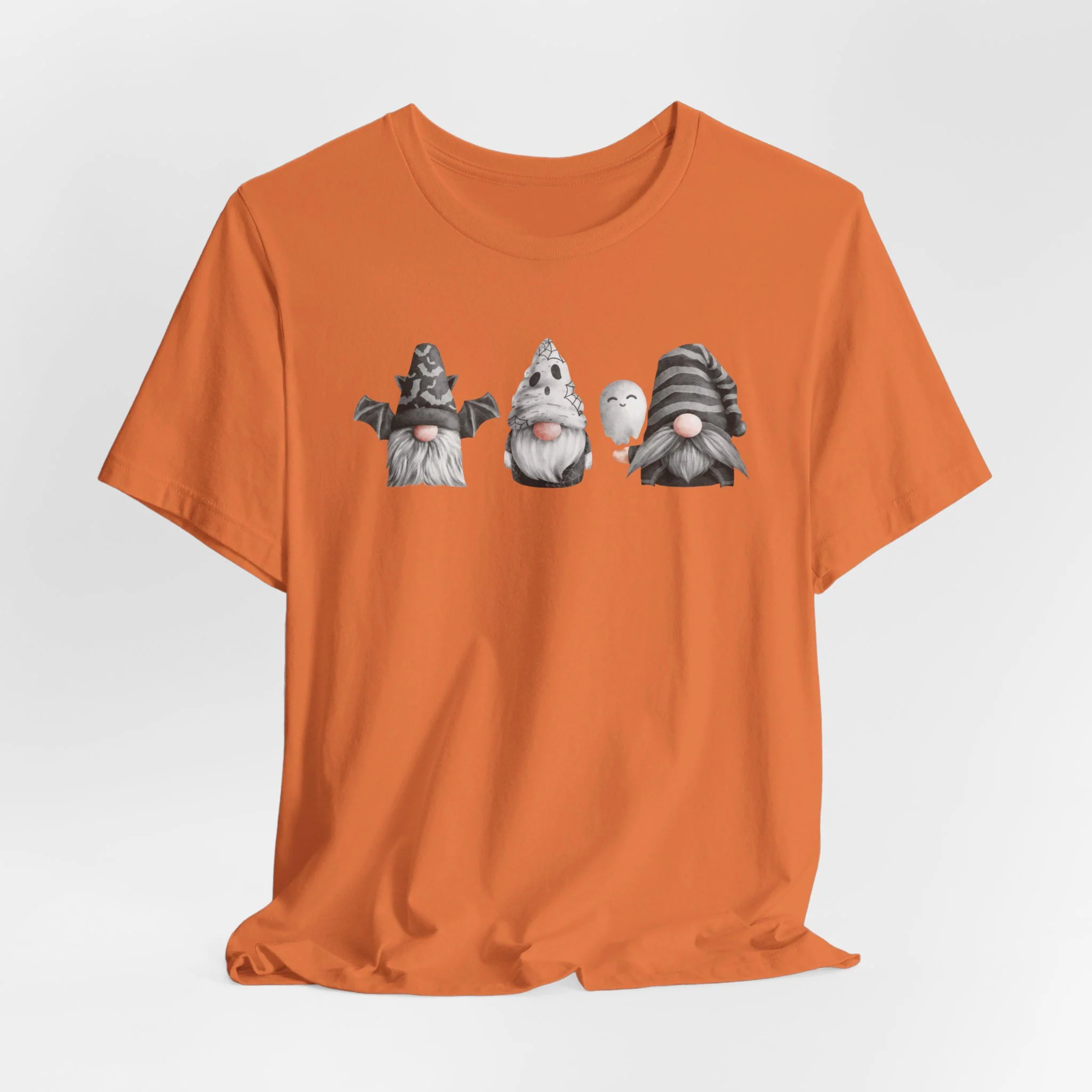 Spooky Gnome Trio Halloween Cozy T-Shirt - Image 11