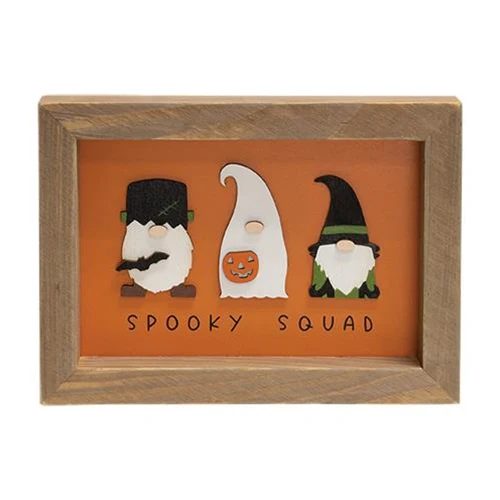 Spooky Squad Gnomes Halloween Framed Sign - Image 2