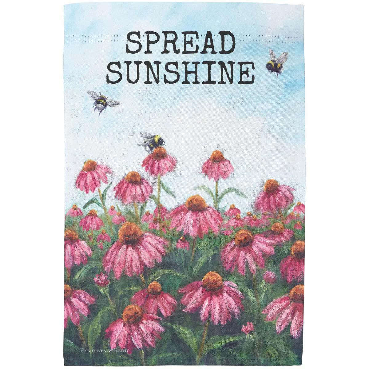 Spread Sunshine Pink Coneflower Garden Flag - Image 3