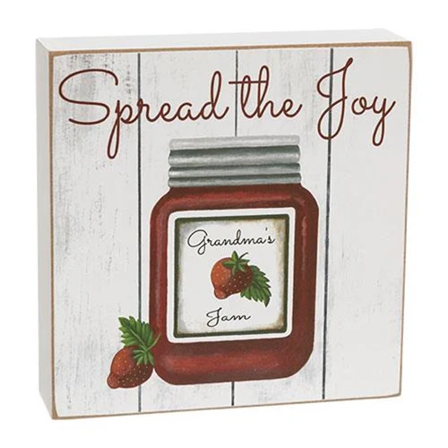 Spread the Joy Grandma's Jam 6" Wooden Box Sign - Image 2