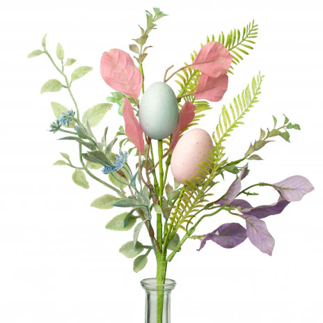 ๐ Spring Eggs and Pastel Leaves 18" Spray
