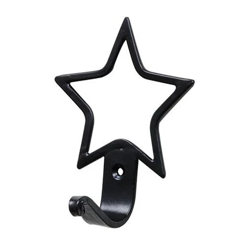 ๐ Star Black Metal 4.5" H Hook