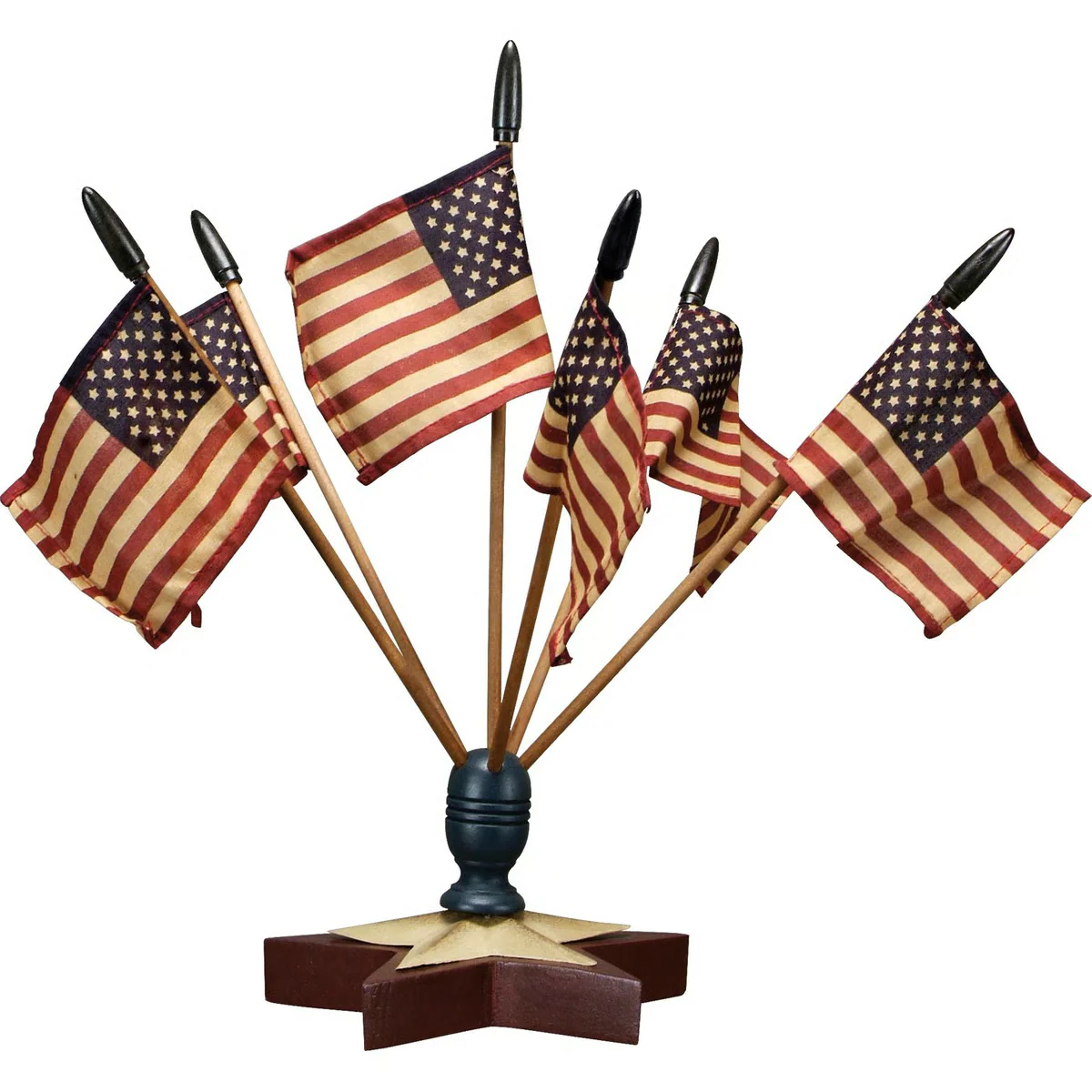 Star Flag Finial With Six Flags