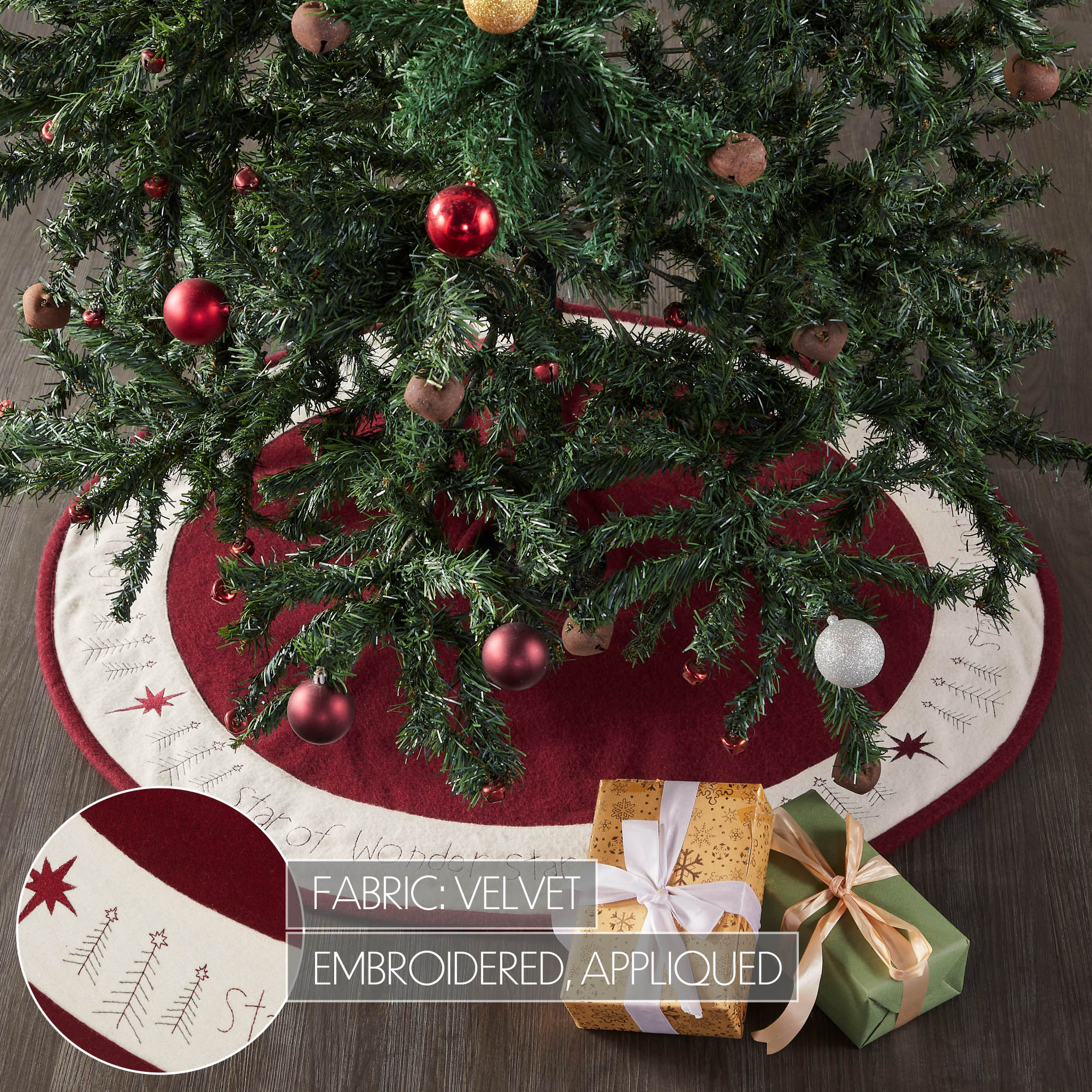 Star of Wonder 36" Diameter Christmas Tree Skirt - Image 5