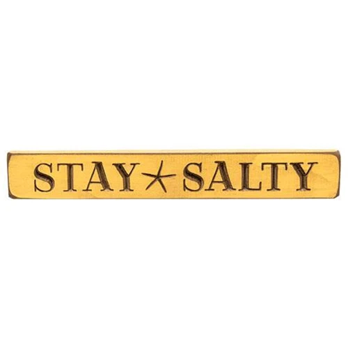 Stay Salty 12" Nautical Engraved Block