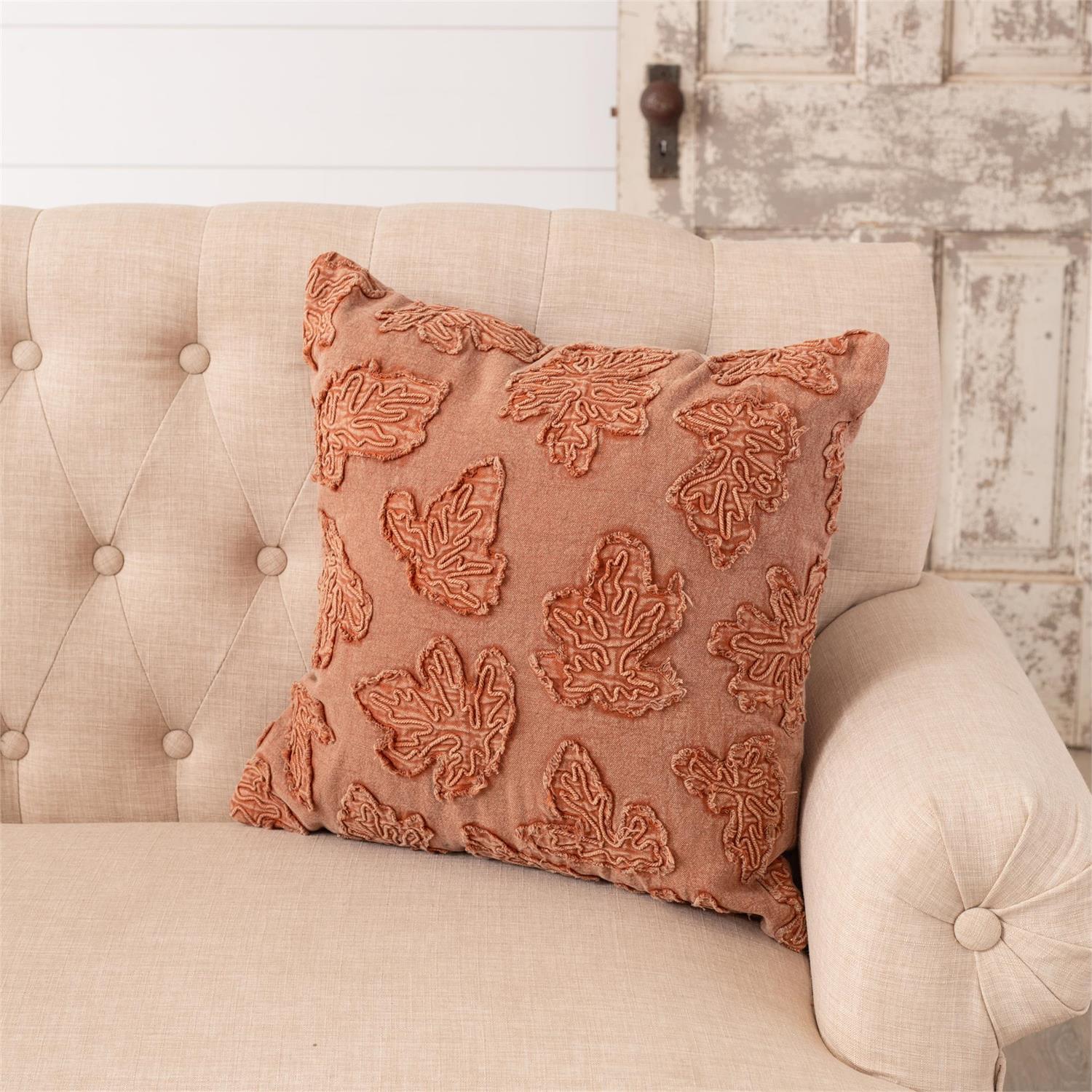 Stonewashed Fall Leaves 18" Accent Pillows - Image 3