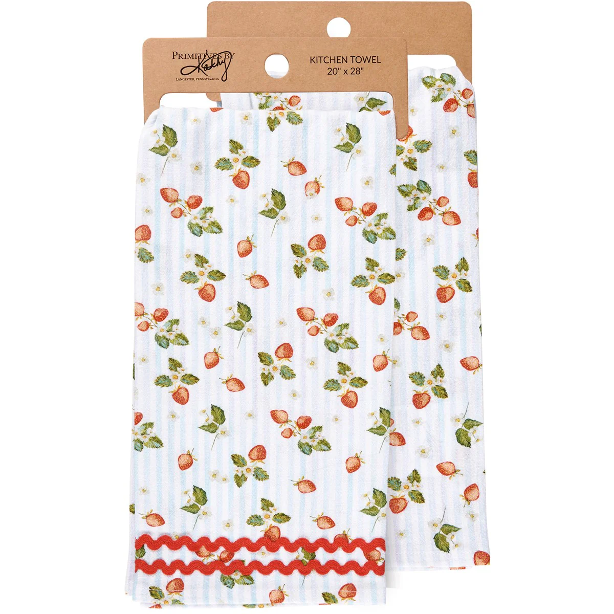 C1125Strawberries and Blossoms Kitchen Towel - Image 4