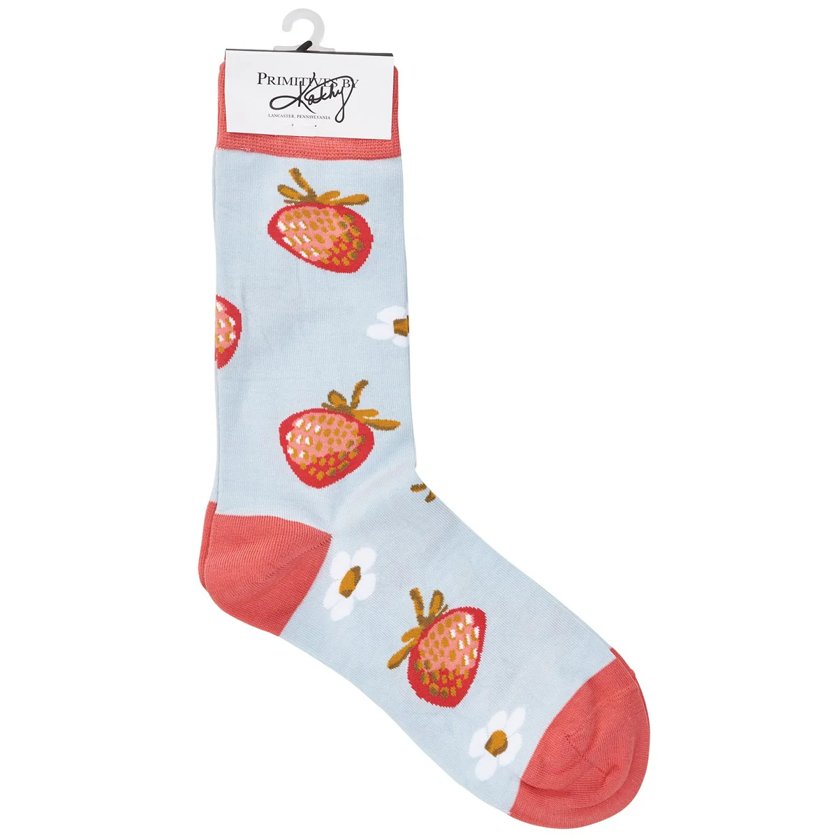 Strawberry and Daisy Fun Novelty Socks - Image 4