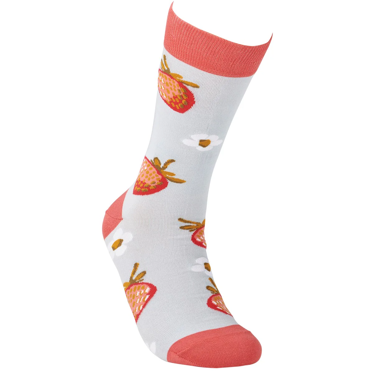 Strawberry and Daisy Fun Novelty Socks - Image 5