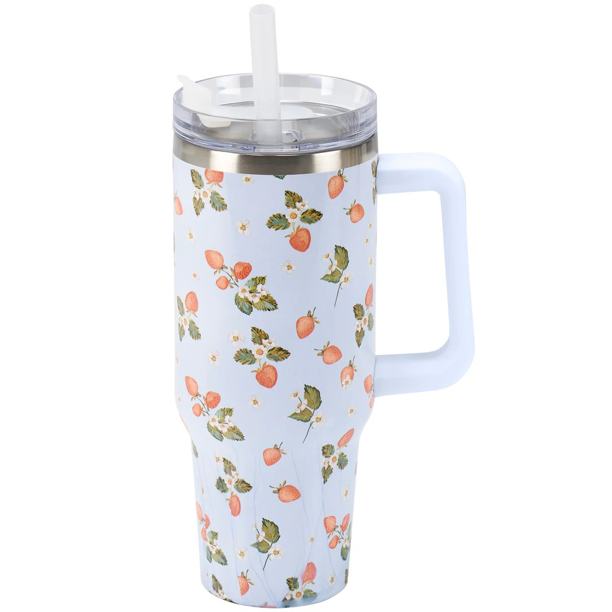 Strawberry Blossoms 40 oz Insulated Travel Mug - Image 3