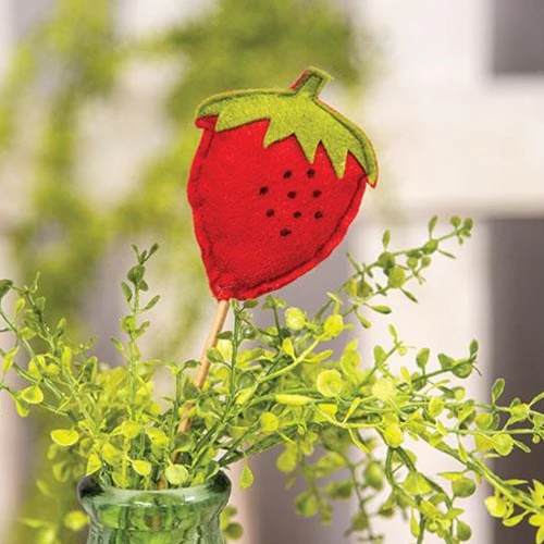 Strawberry Felt Decorative Pick - Image 2
