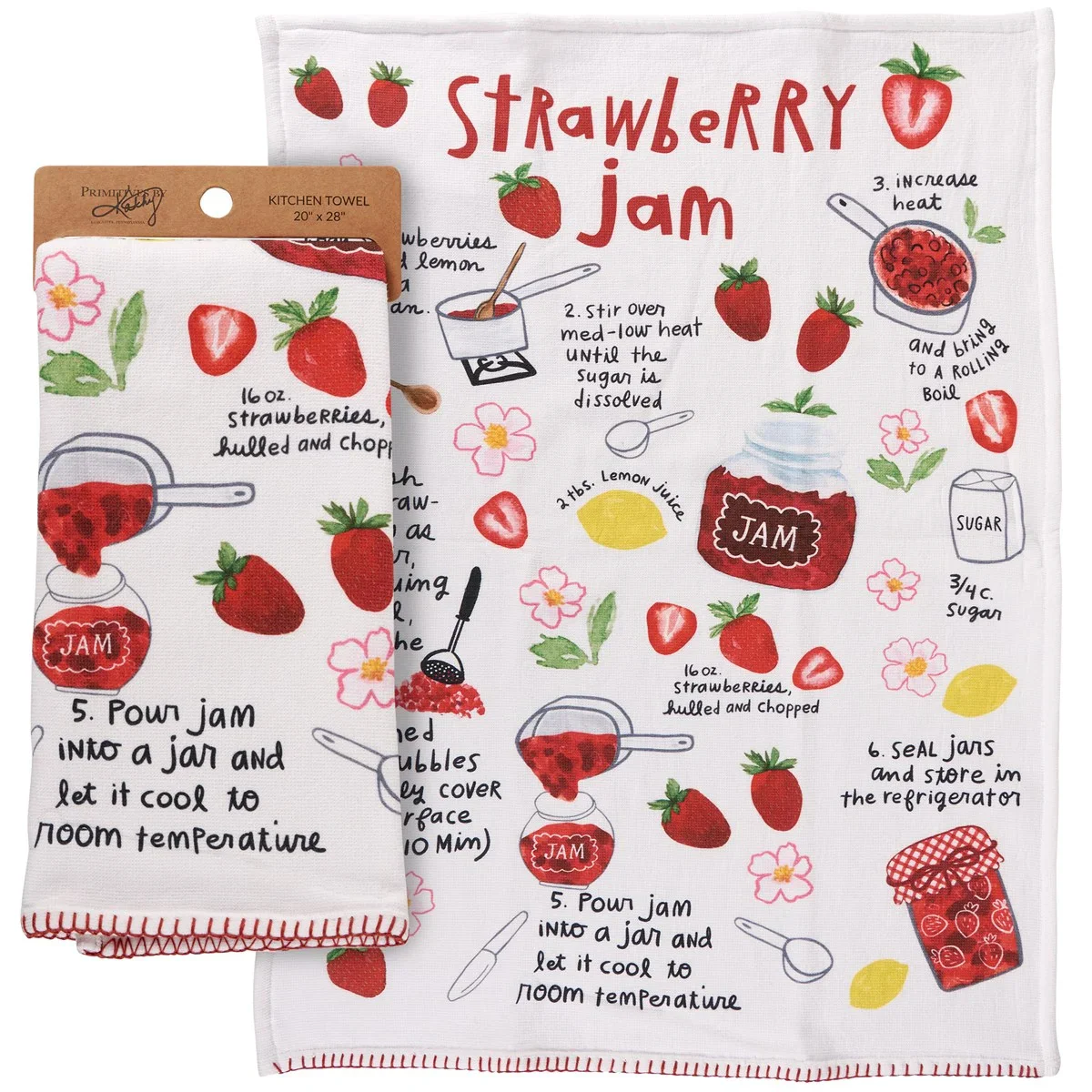 Strawberry Jam Recipe Kitchen Towel