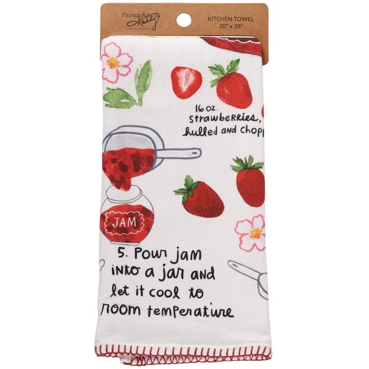 Strawberry Jam Recipe Kitchen Towel - Image 2